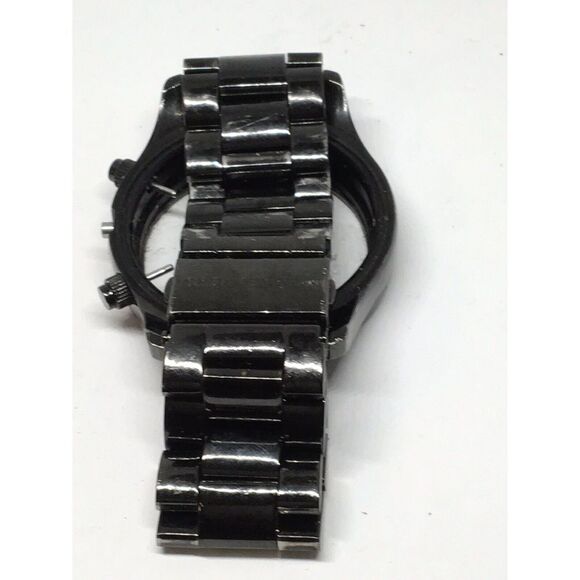 Authentic Michael Kors Watch Parts Links Case Band 18mm Silver A649 - Picture 5 of 6